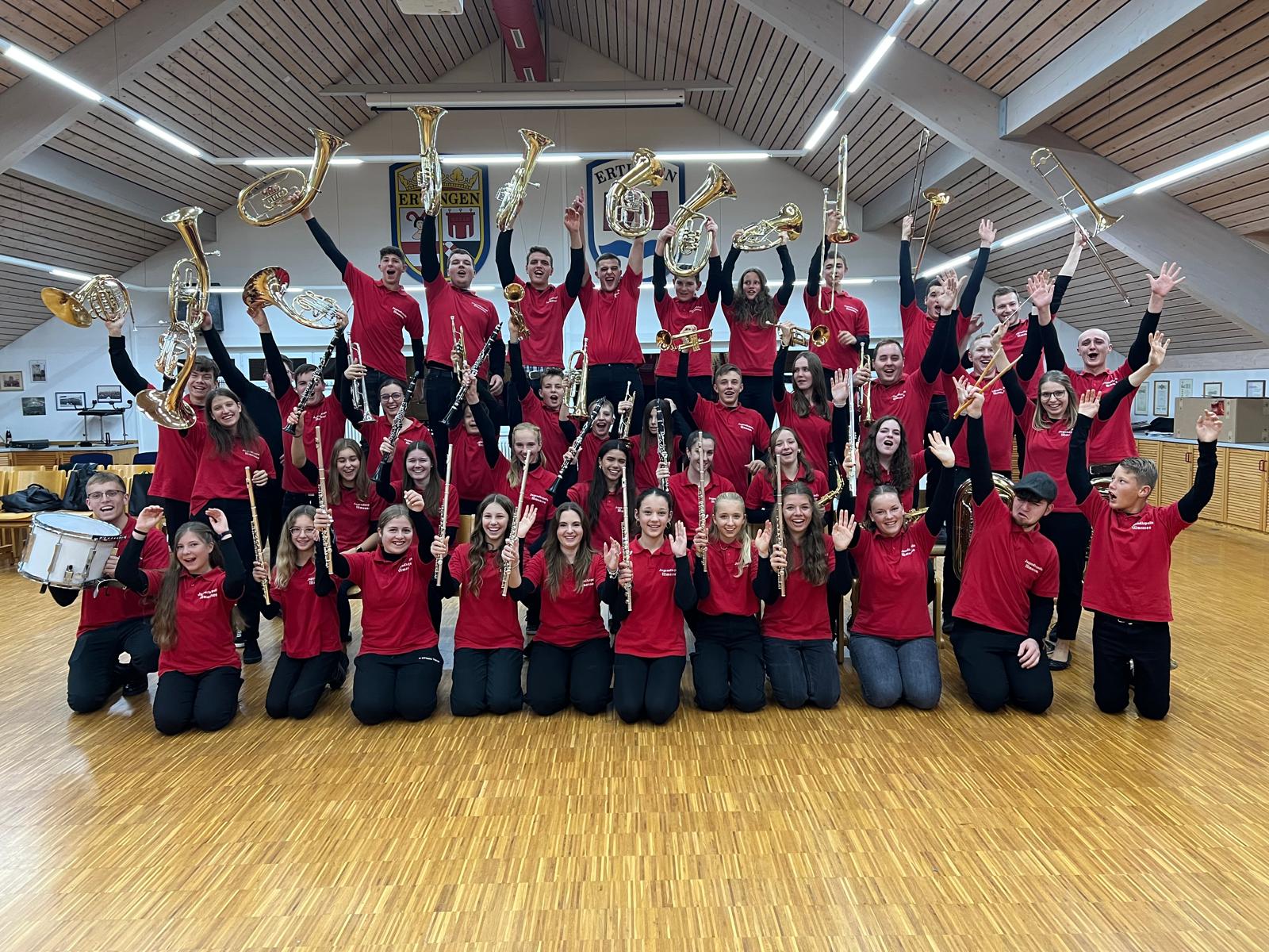 Jugendkapelle Illmensee beim Oberschwäbischen Jugend-Blasmusikfestival in Ertingen 2024