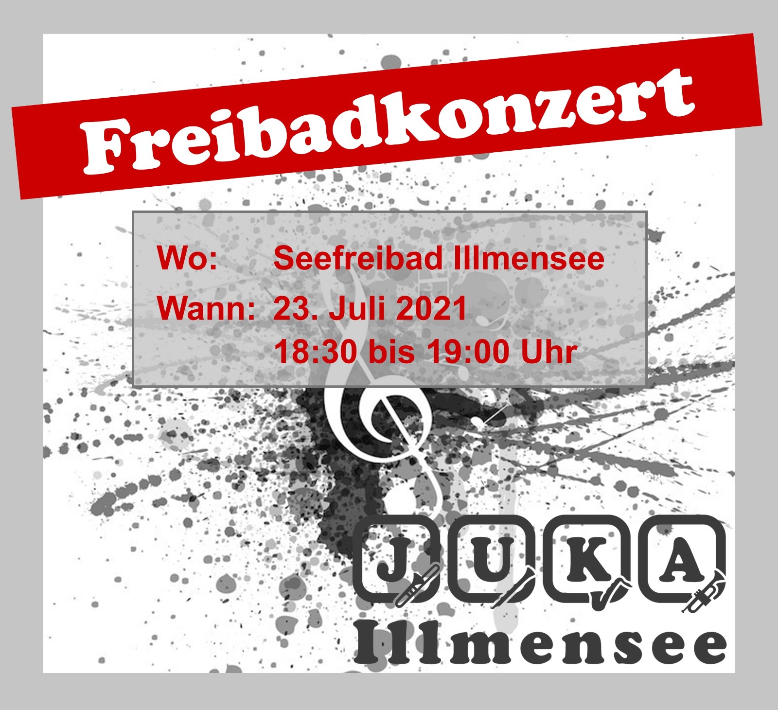 Herzliche Einladung zum Freibadkonzert 